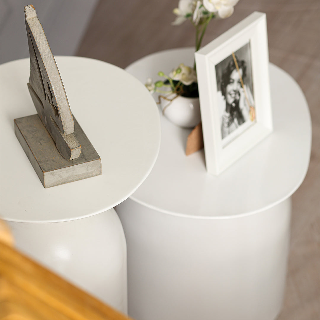 Dolphin Tables Set of 2 White