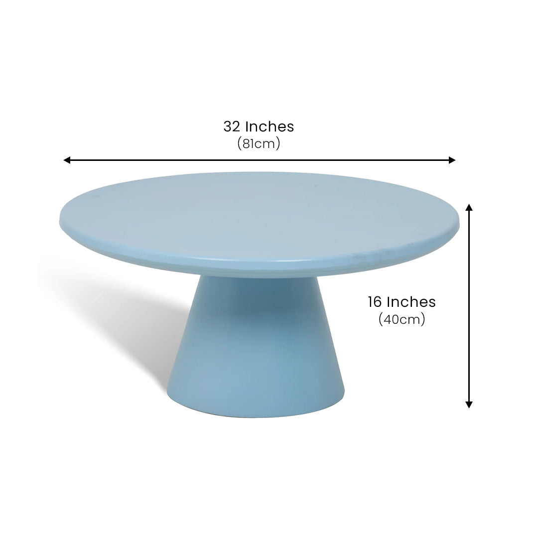 Contemporary Metal Table Sky Blue