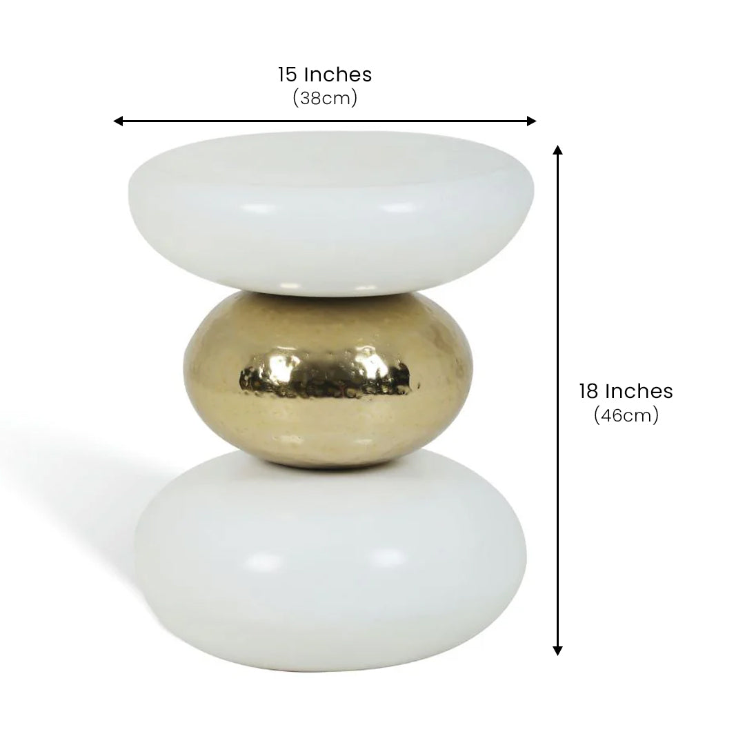 Golden Circle Table White