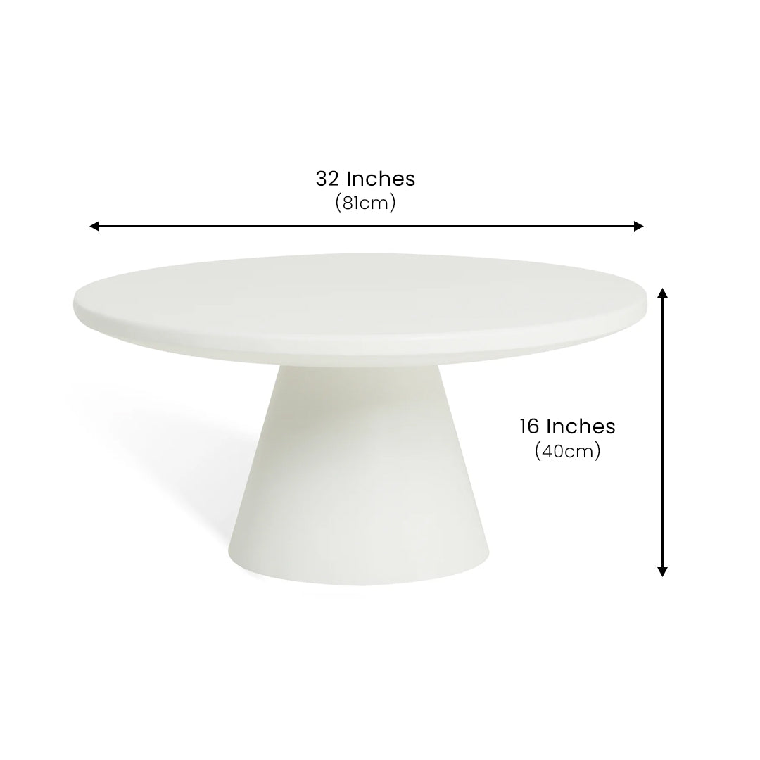 Contemporary Metal Table White