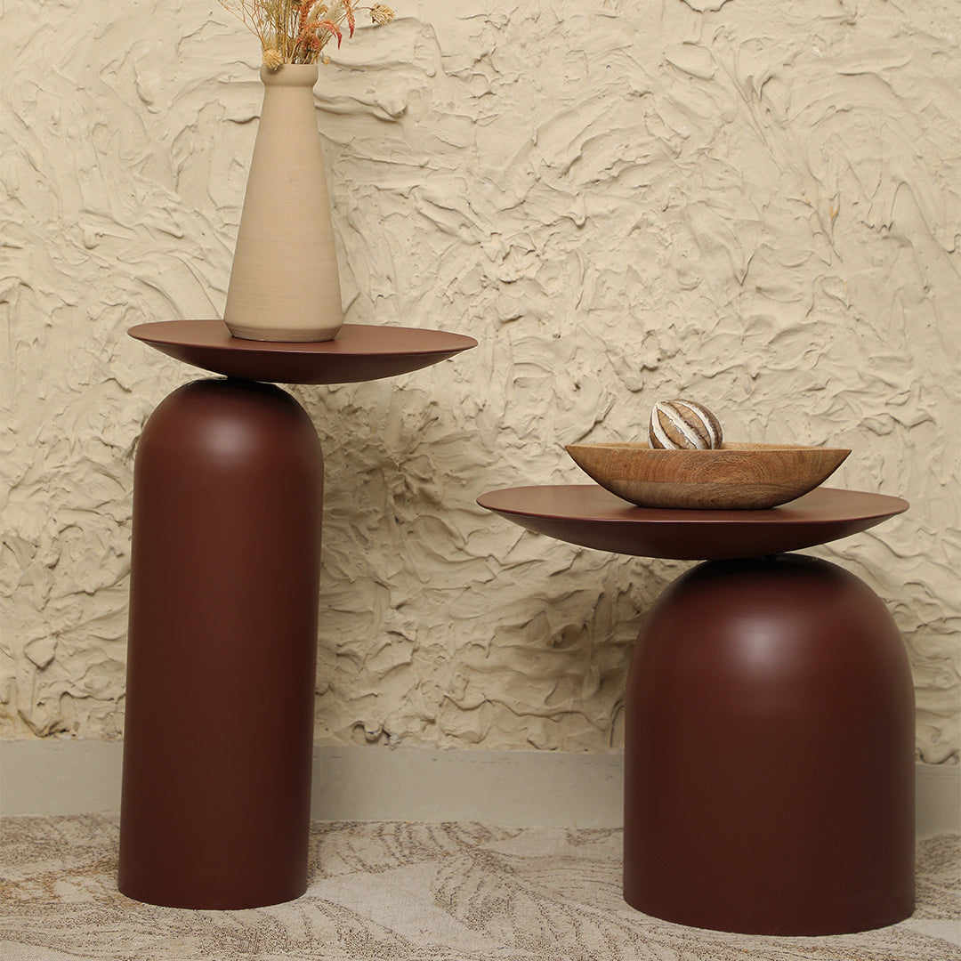 Dolphin Tables Set of 2 Brown