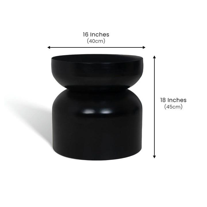 Milan Metal Table Black