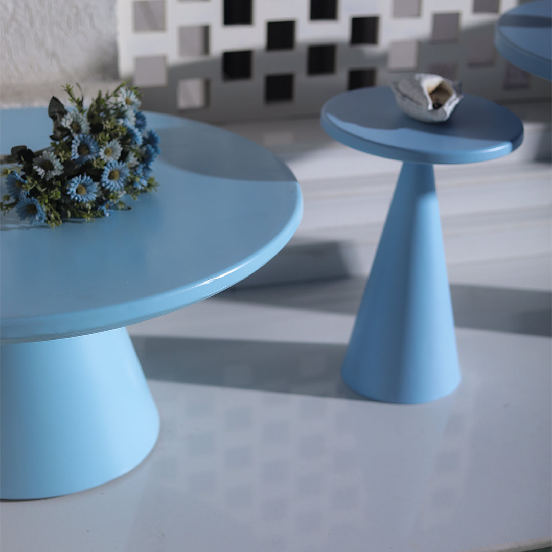 Contemporary Metal Table Sky Blue