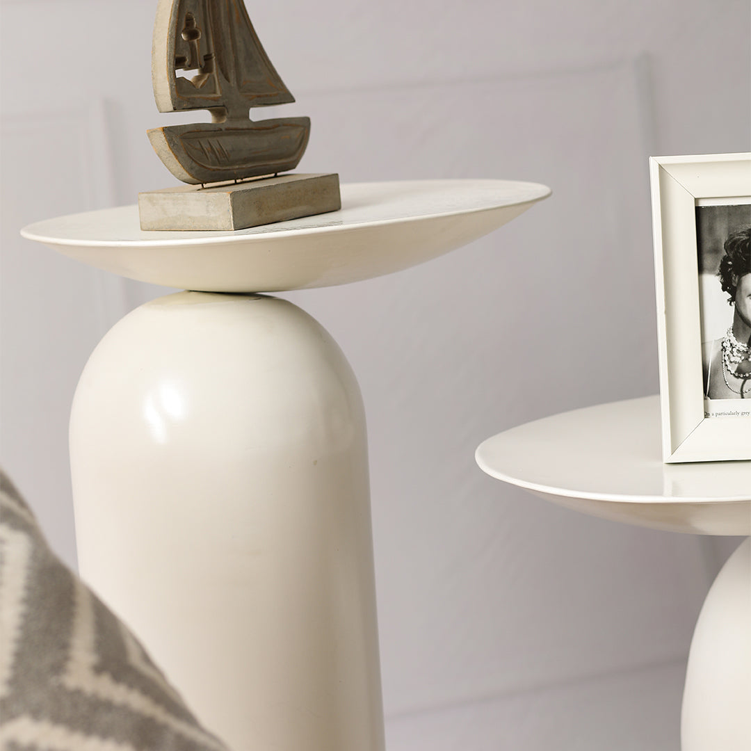 Dolphin Tables Set of 2 White