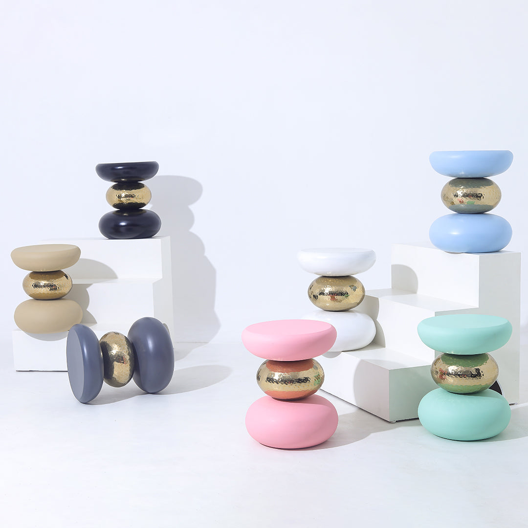 Golden Circle Table Solid Grey