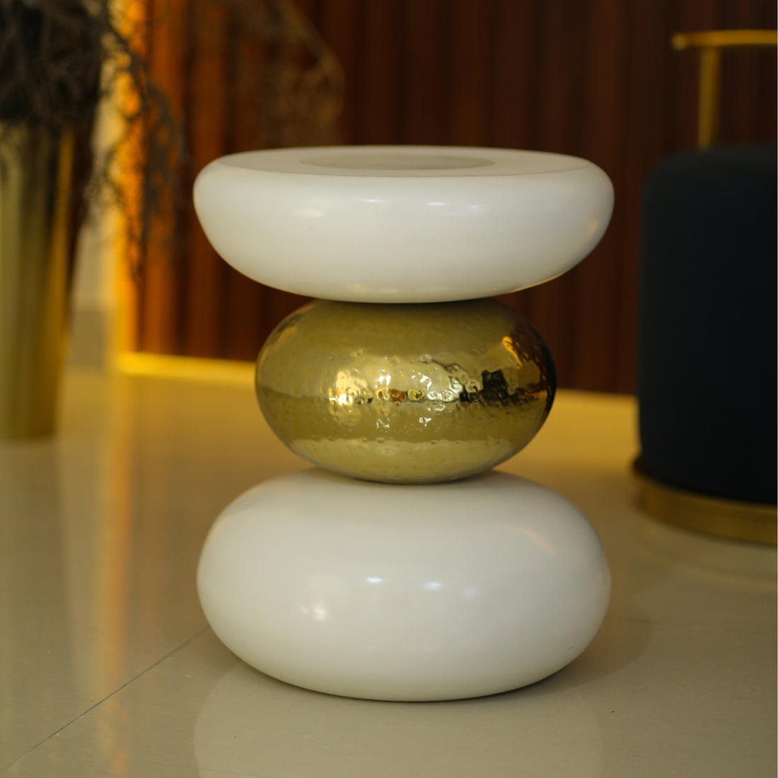 Golden Circle Table White