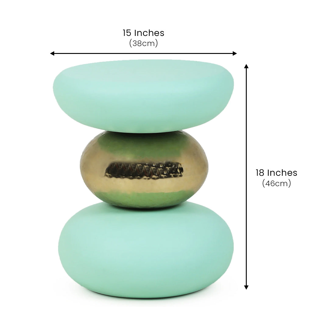 Golden Circle Table Cool Green