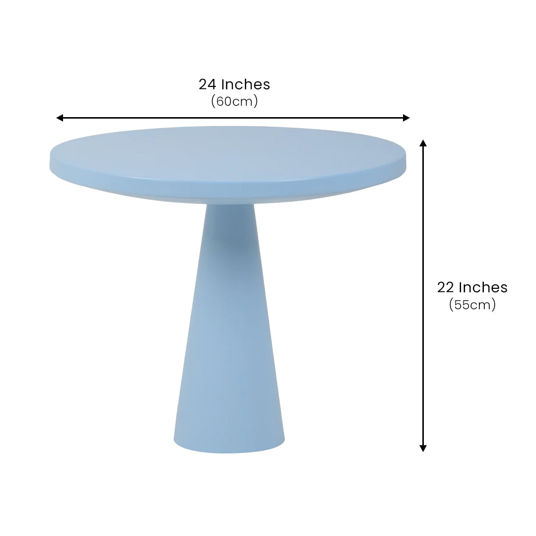 Contemporary Metal Table Sky Blue