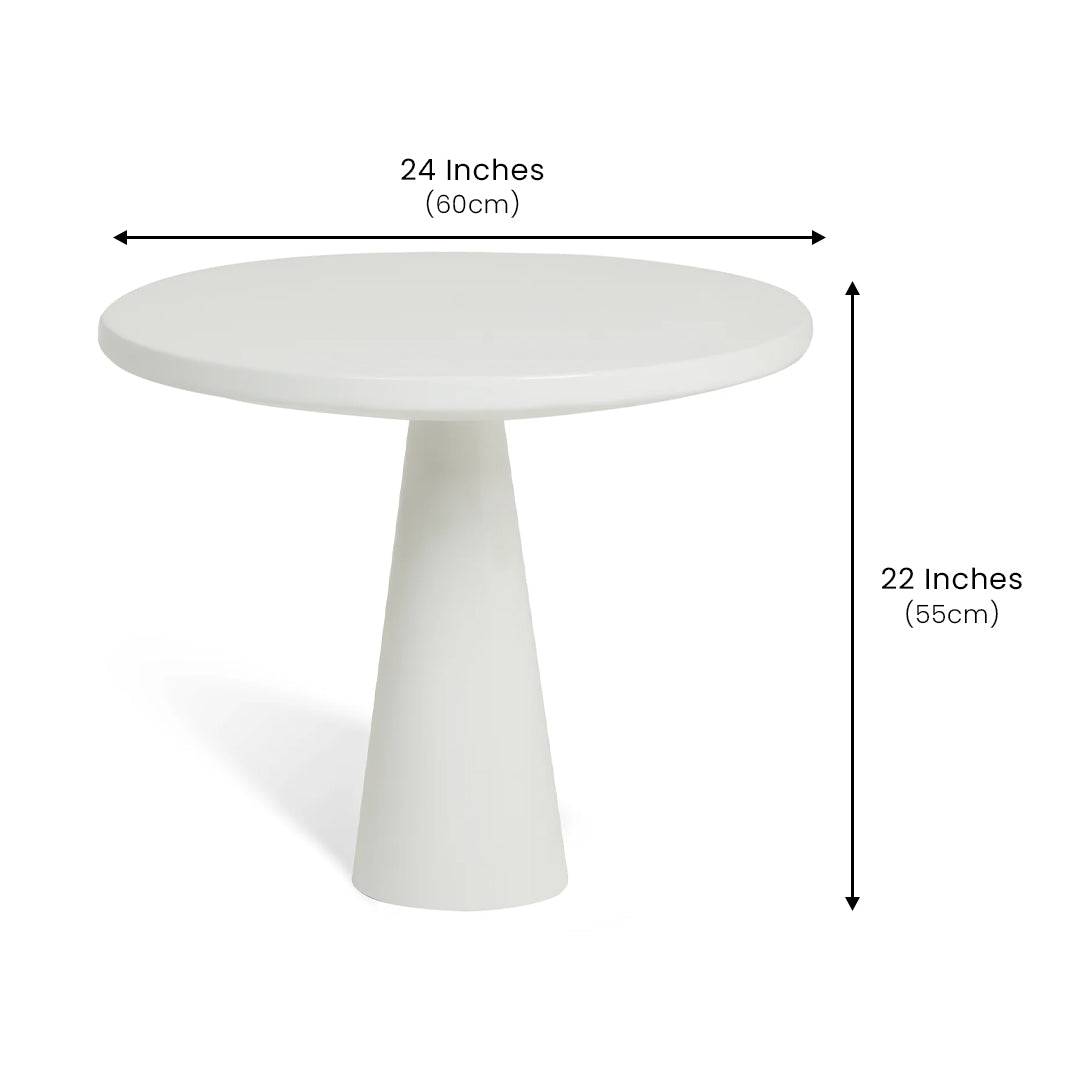 Contemporary Metal Table White