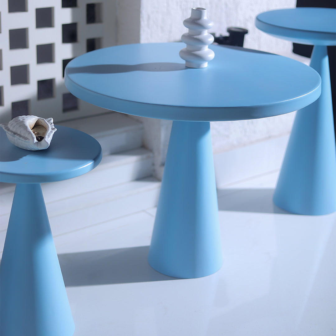 Contemporary Metal Table Sky Blue