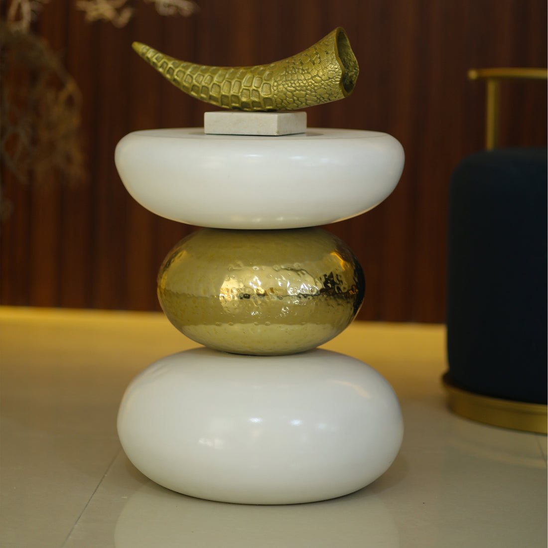 Golden Circle Table White