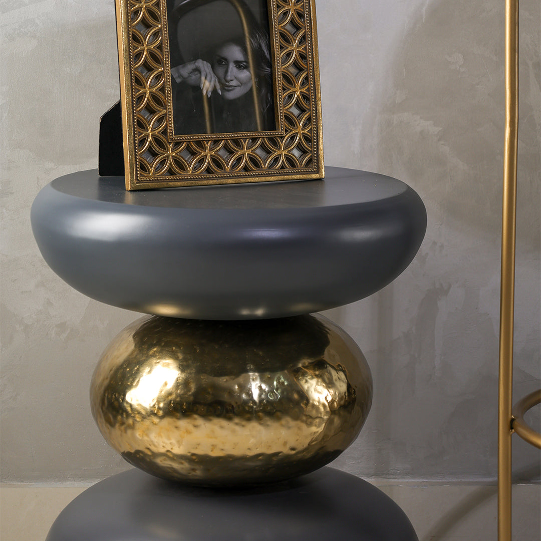 Golden Circle Table Solid Grey