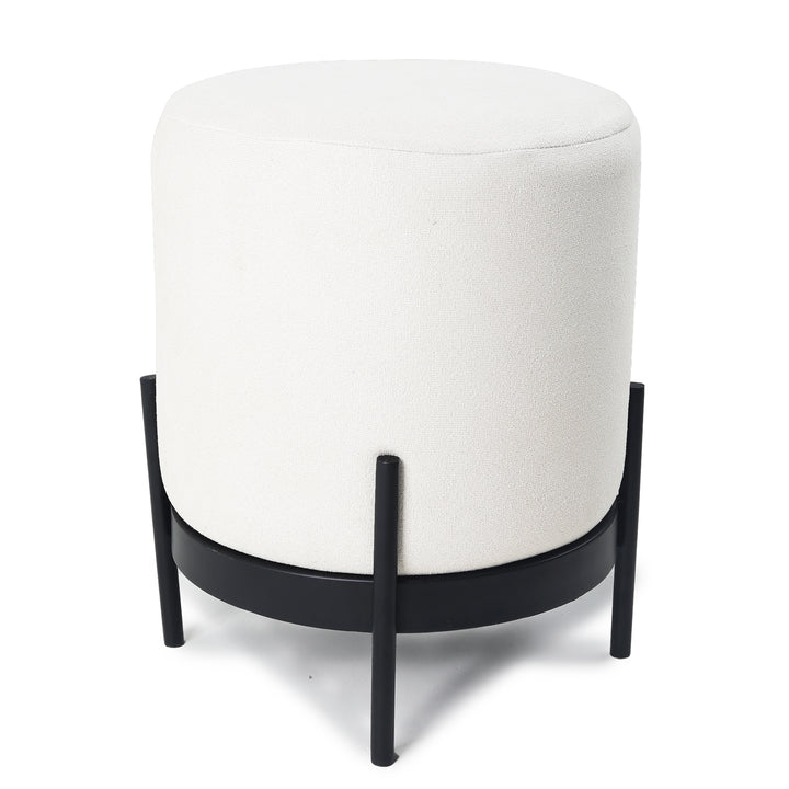 Austin Pouffe Black with White