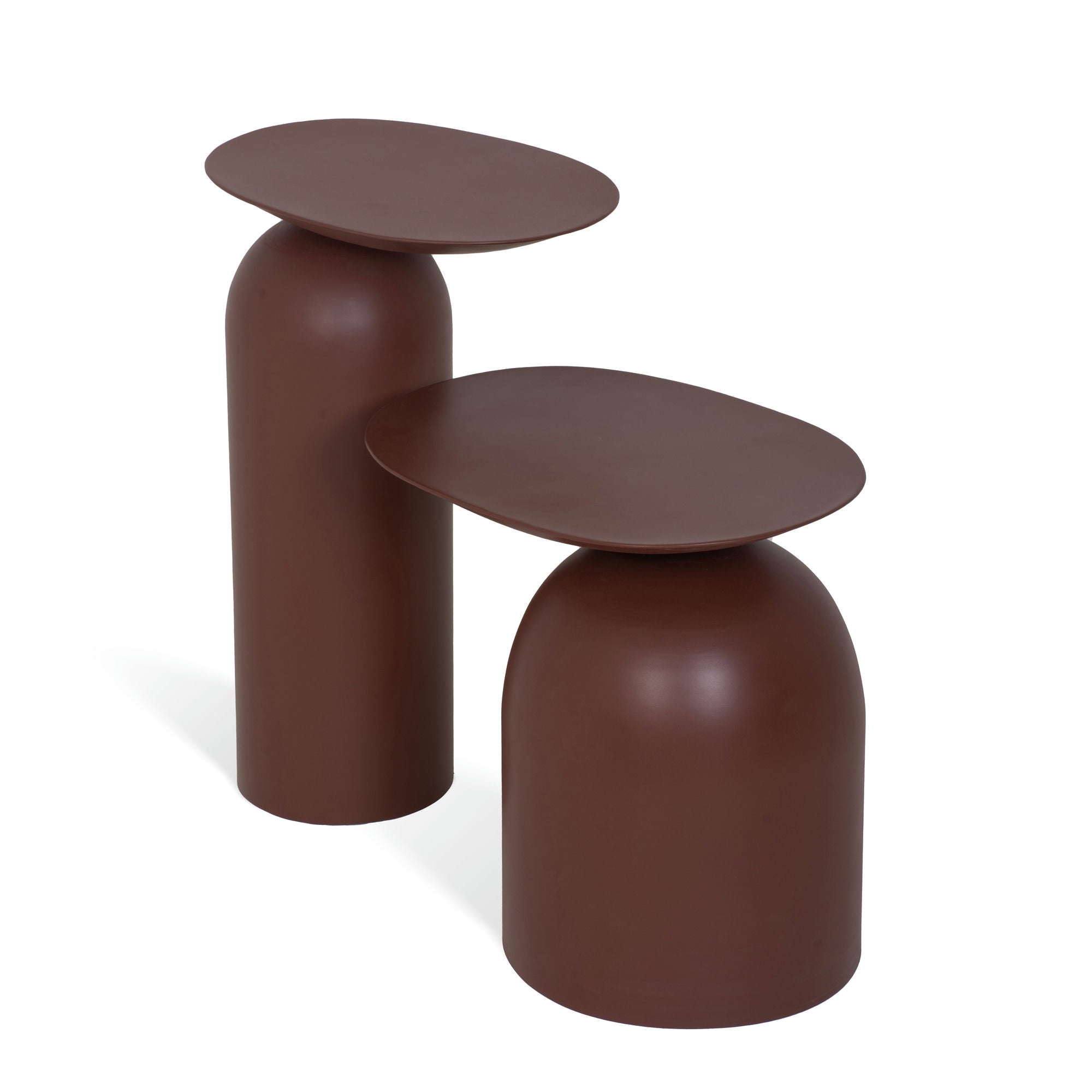Dolphin Tables Set of 2 Brown