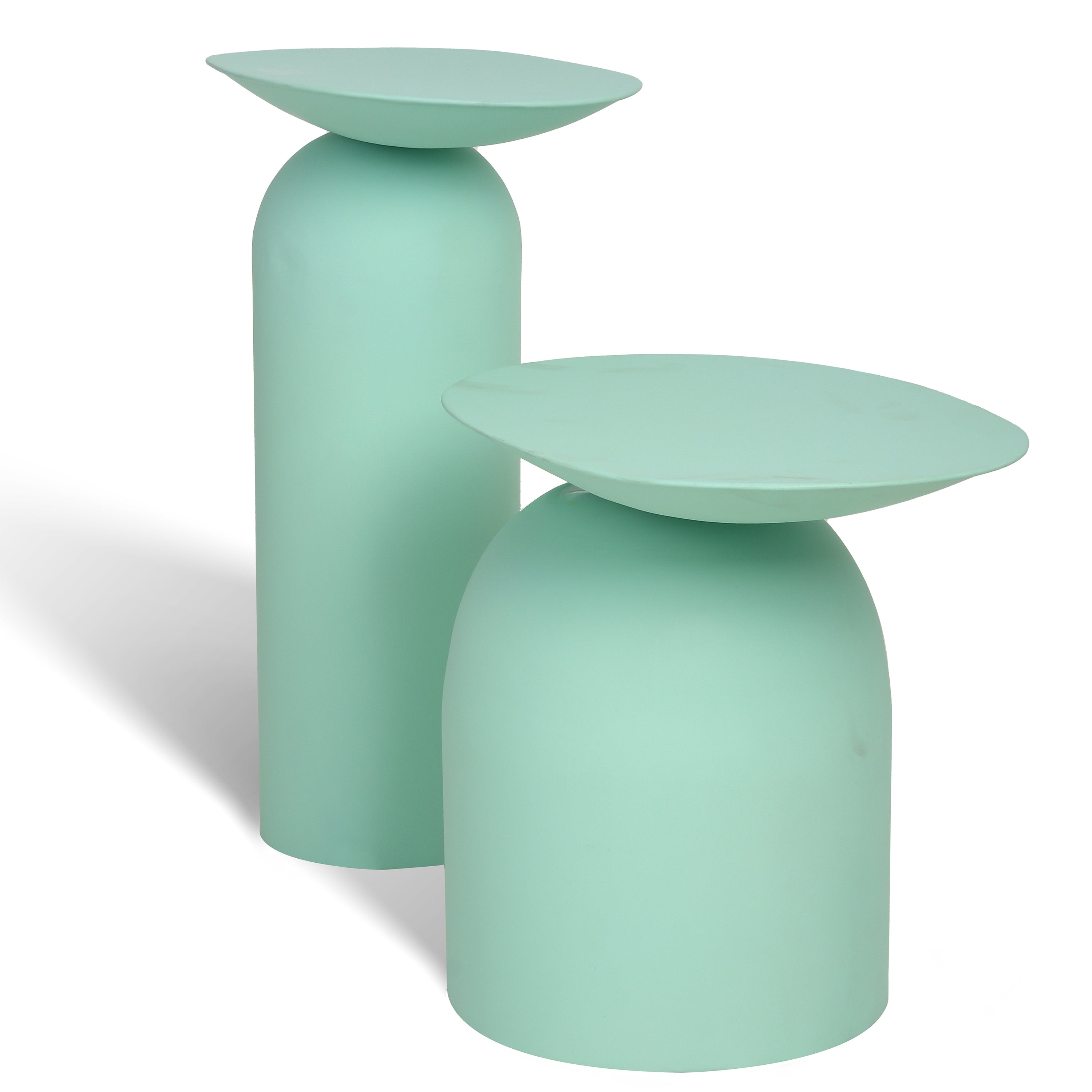 Dolphin Tables Set of 2 Cool Green