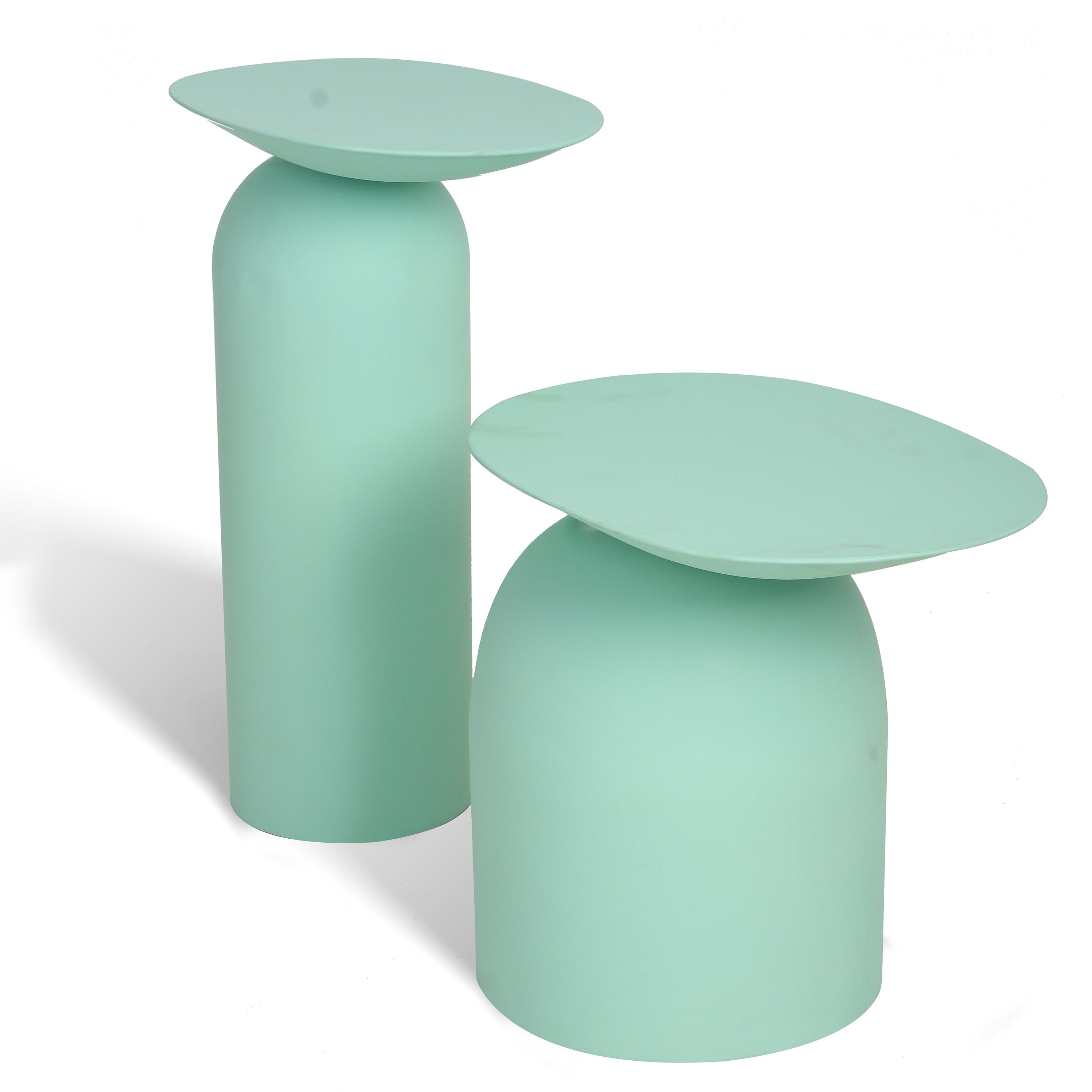 Dolphin Tables Set of 2 Cool Green