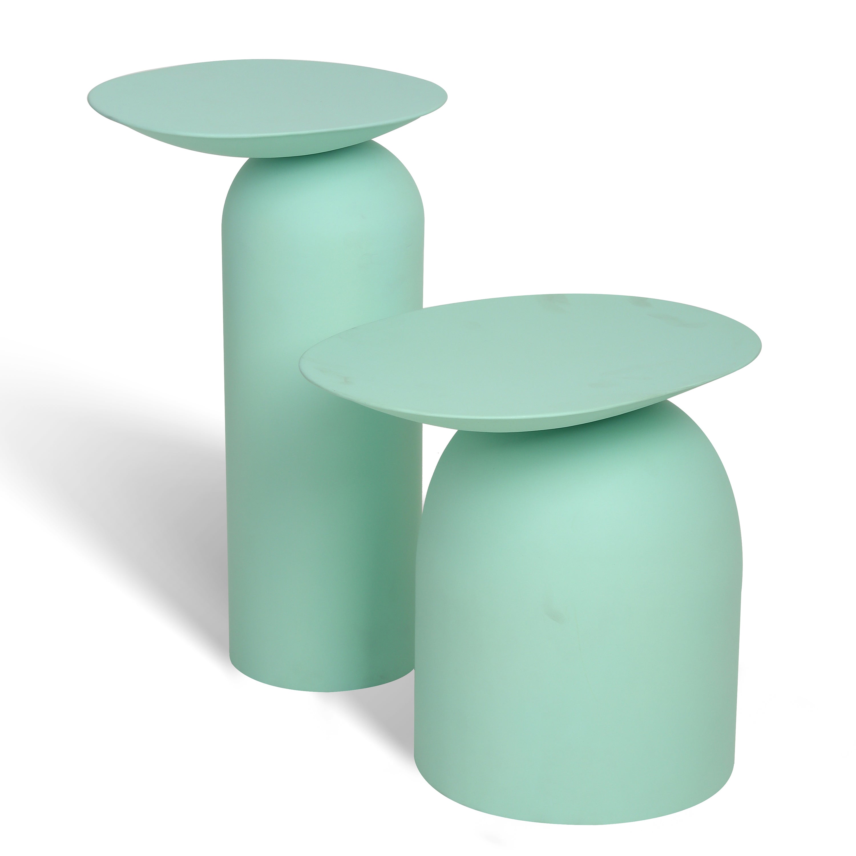 Dolphin Tables Set of 2 Cool Green