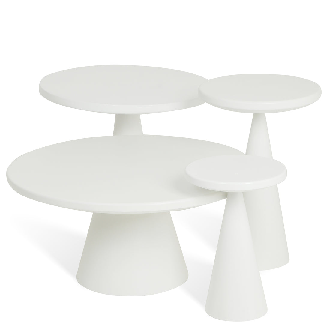 Contemporary Metal Table White