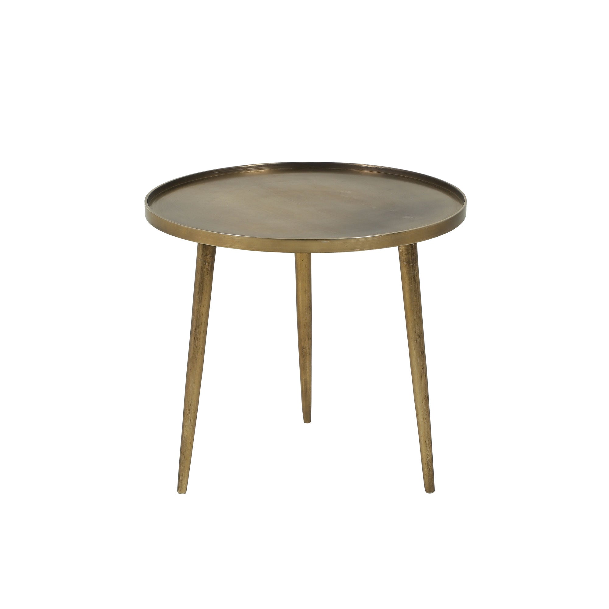 Hudson Tri Leg Side Table Set of 3 Antique Gold