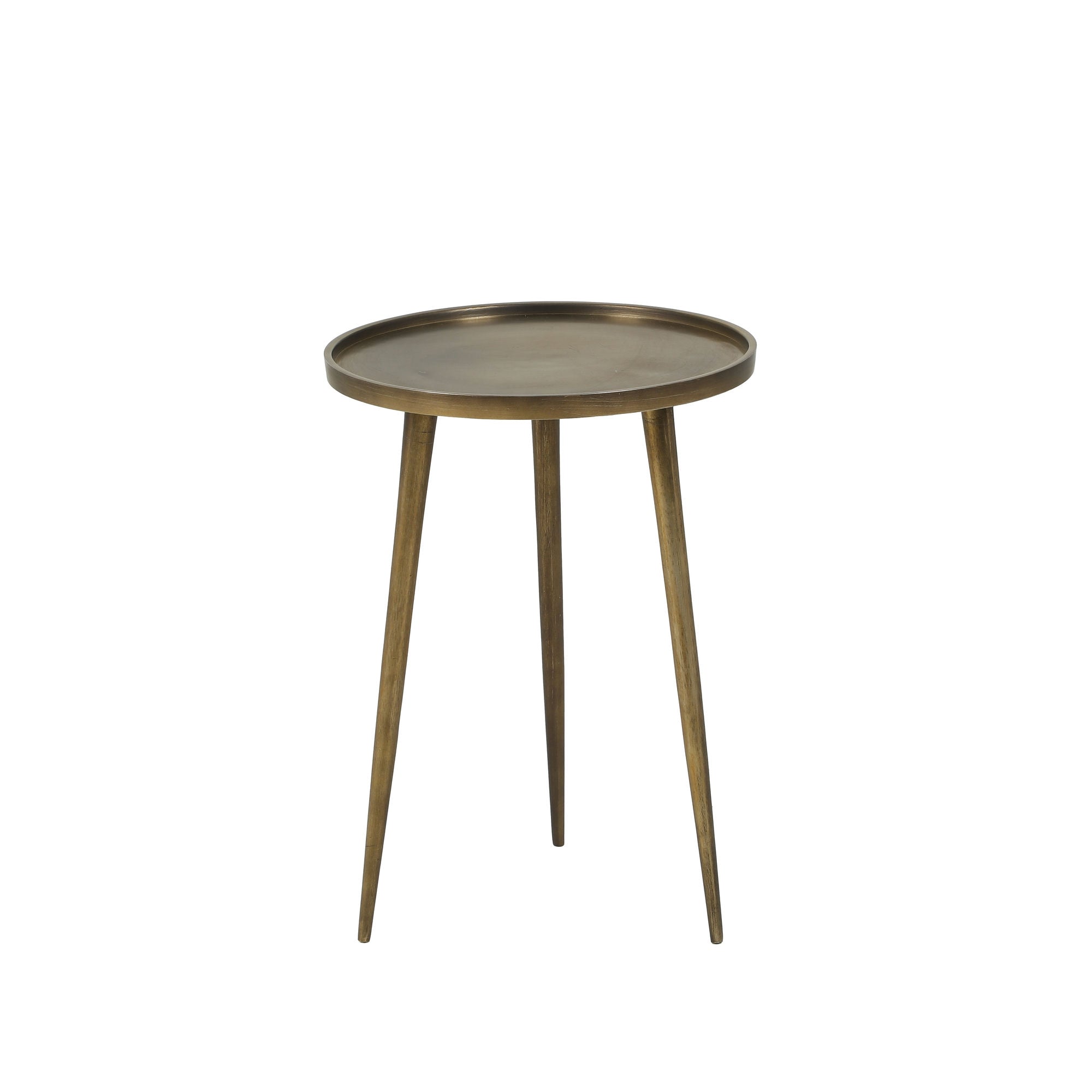 Hudson Tri Leg Side Table Set of 3 Antique Gold