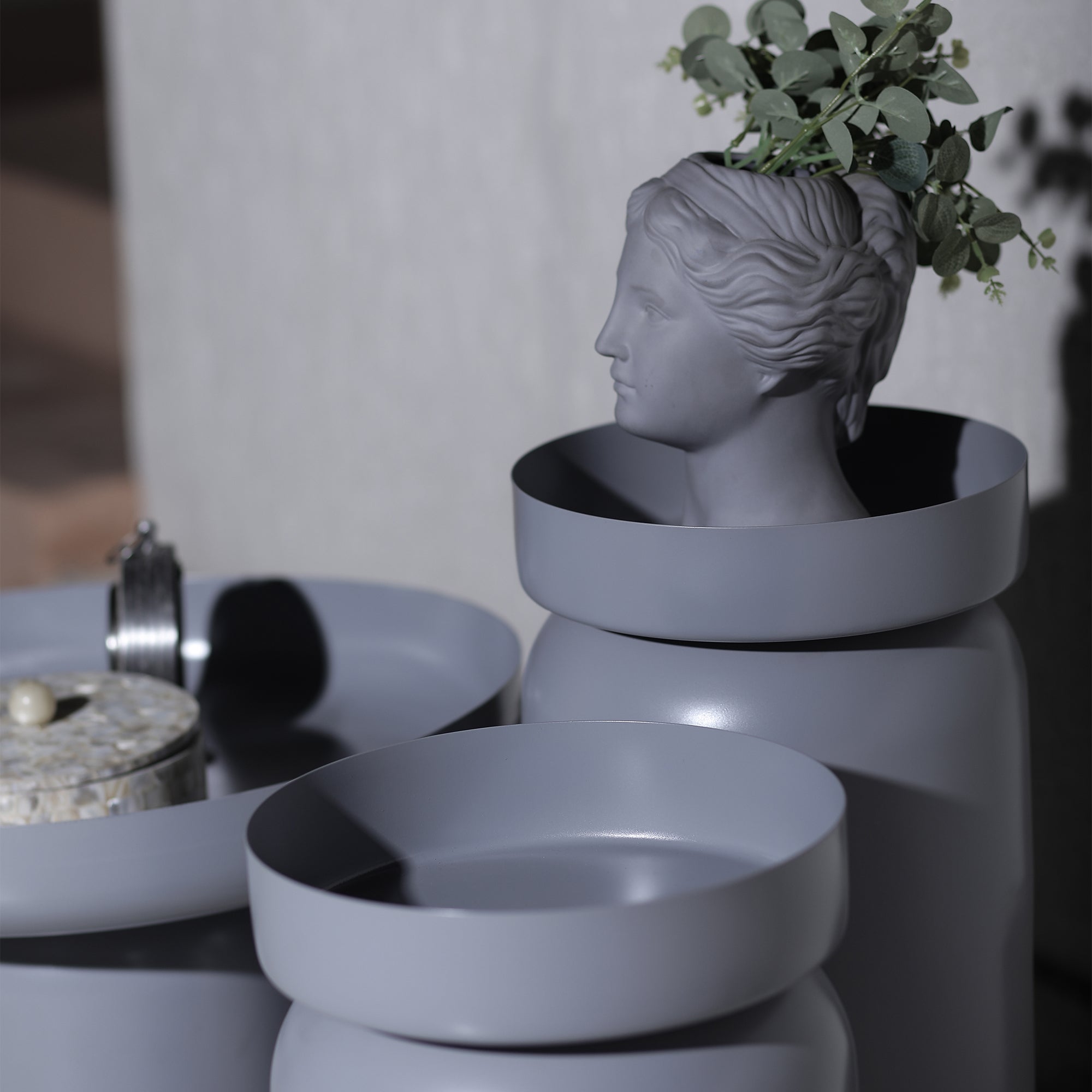 The New York Table Set of 3 Light Grey