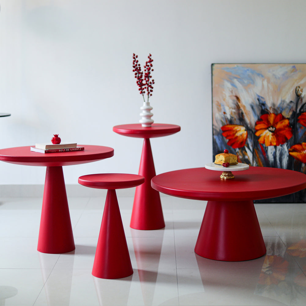 Contemporary Metal Table Red – BLCK Homes