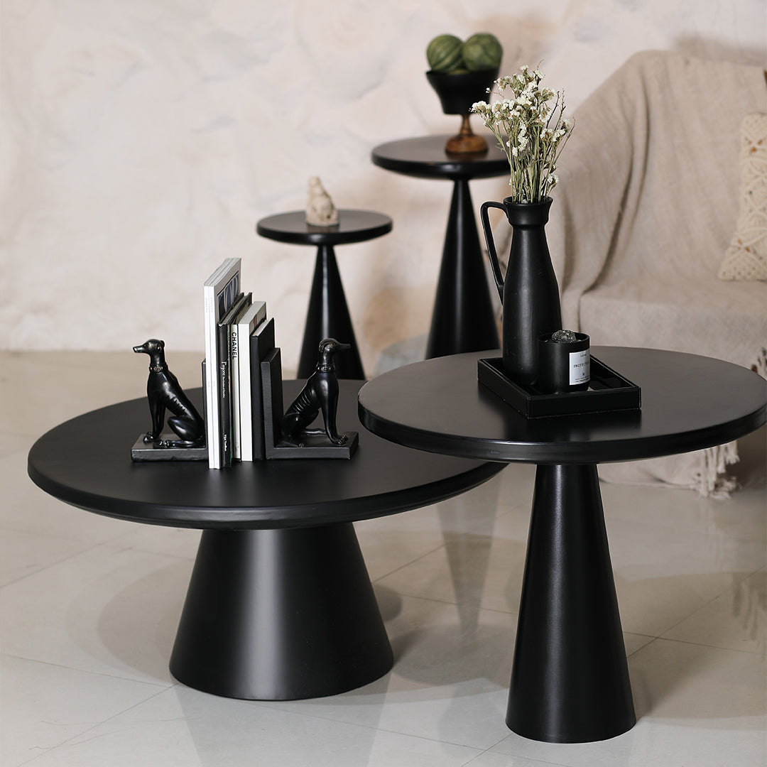 Contemporary Metal Table Black