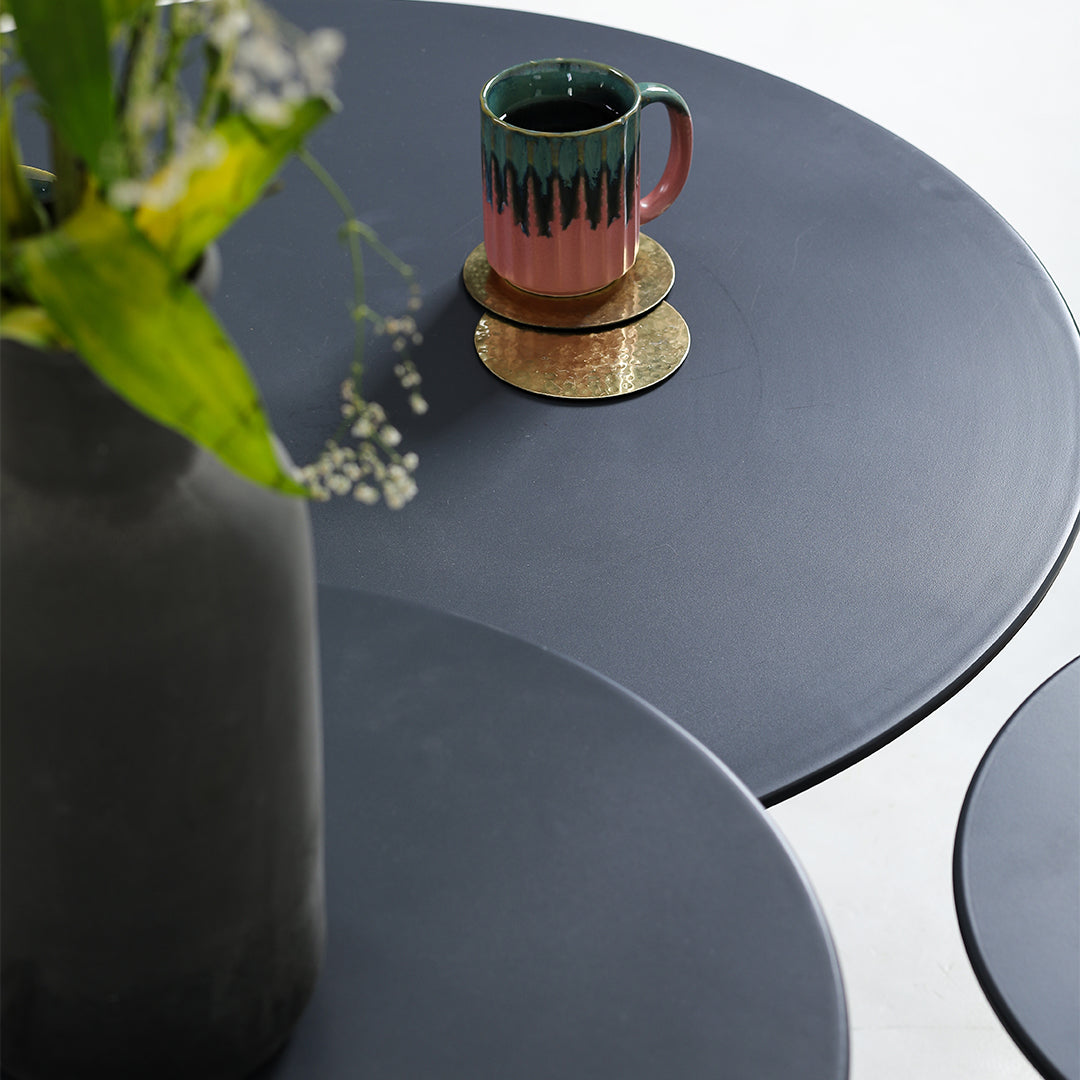 The Elegant Table set of 3 Solid Grey