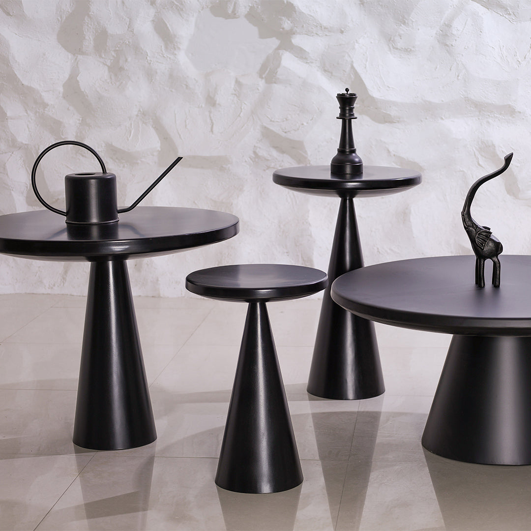 Contemporary Metal Table Black