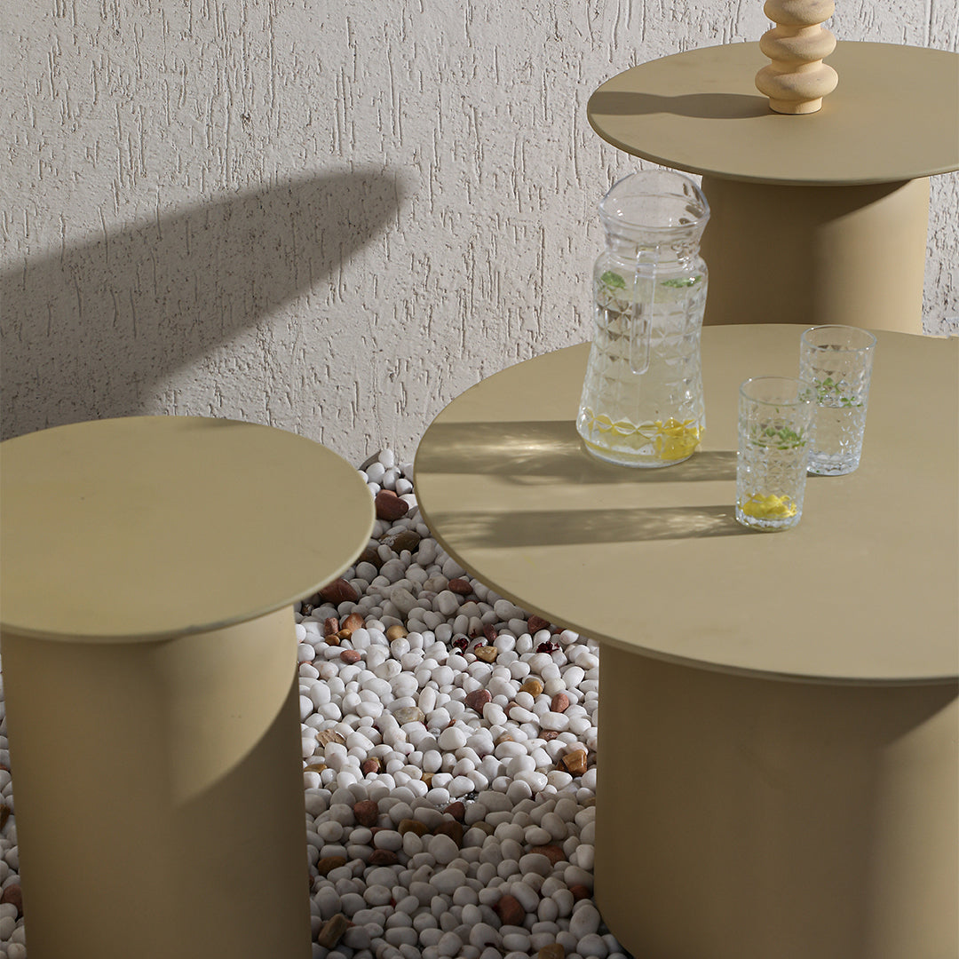 The Elegant Table Set of 3 Beige