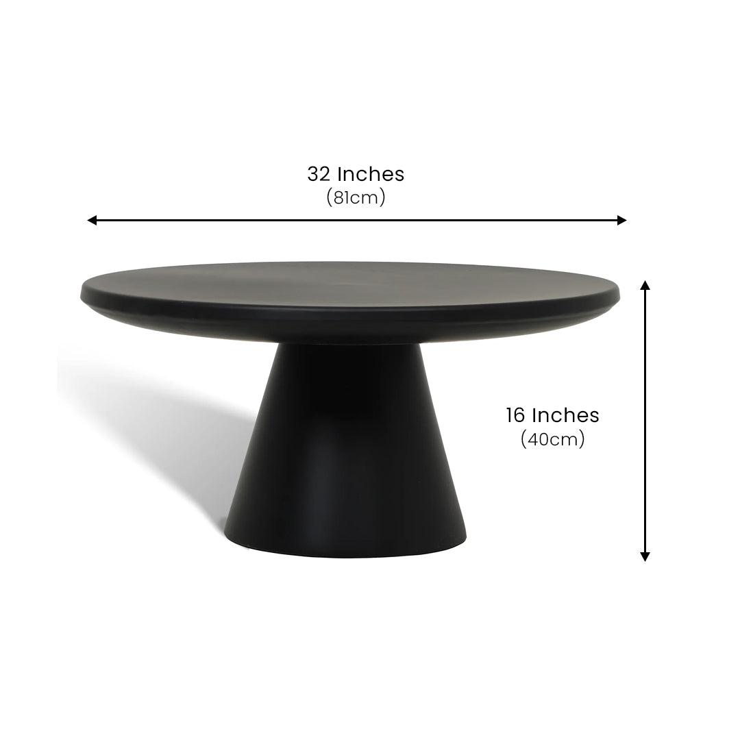 Contemporary Metal Table Black