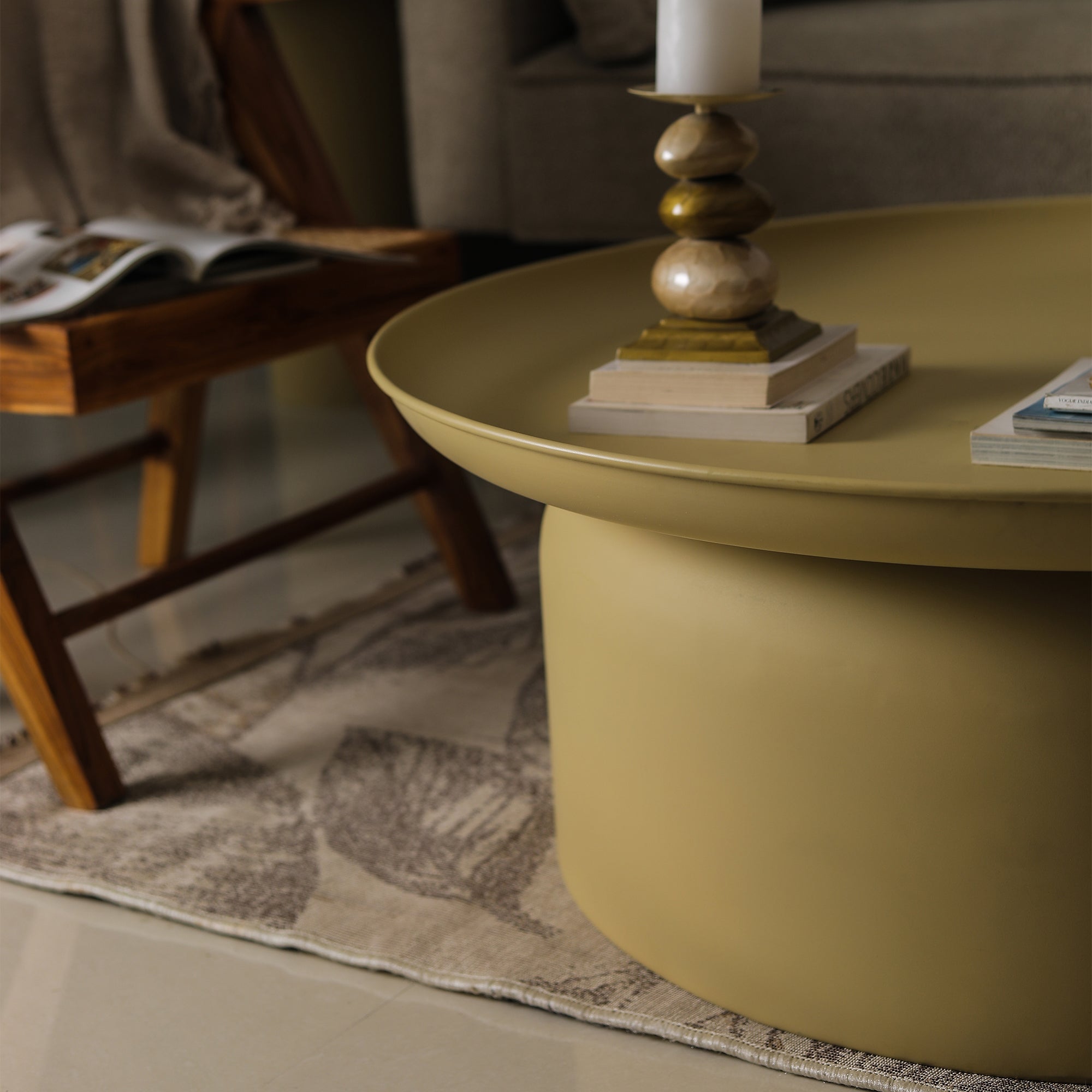 Mammoth Coffee Table Beige Large