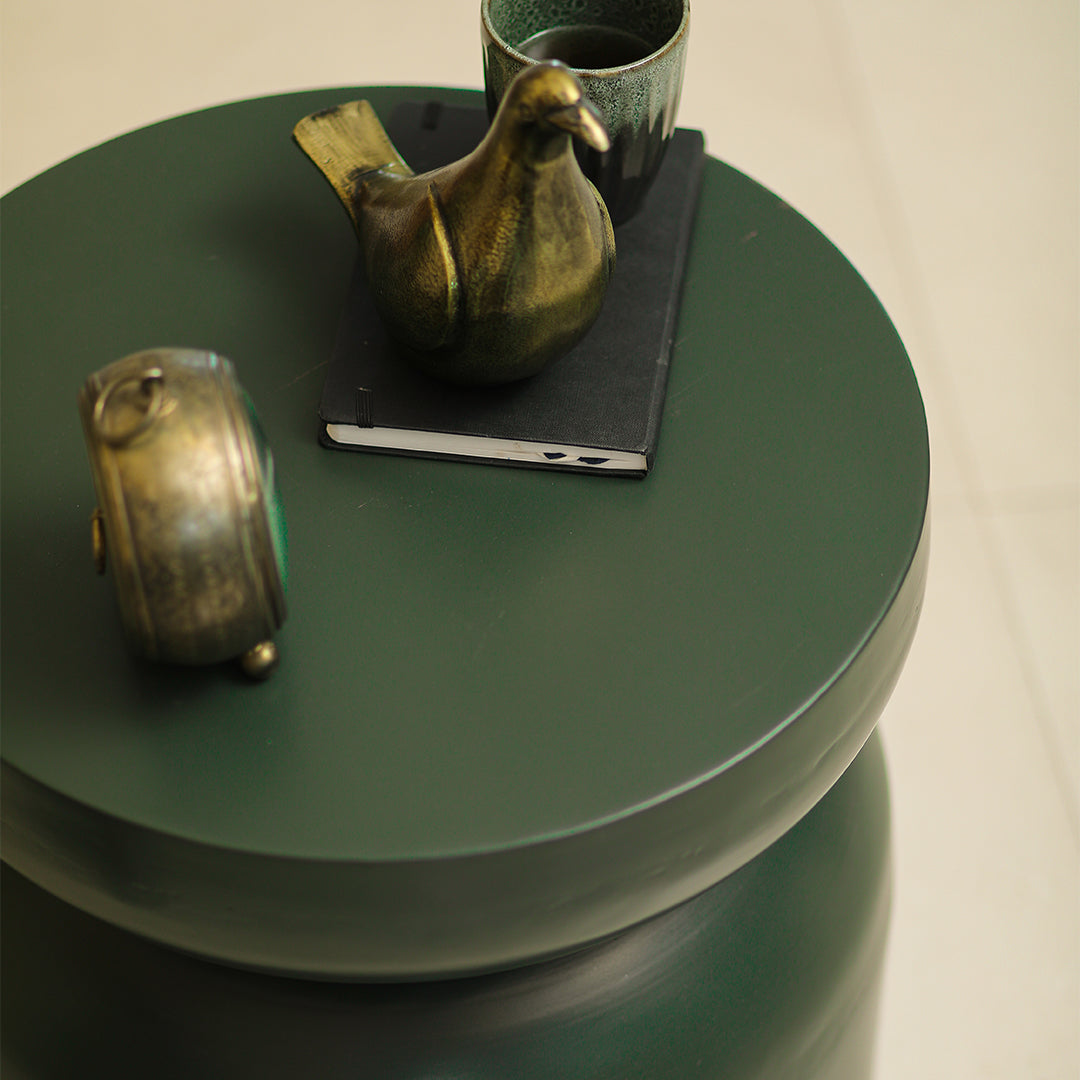 Milan Metal Table Olive Green