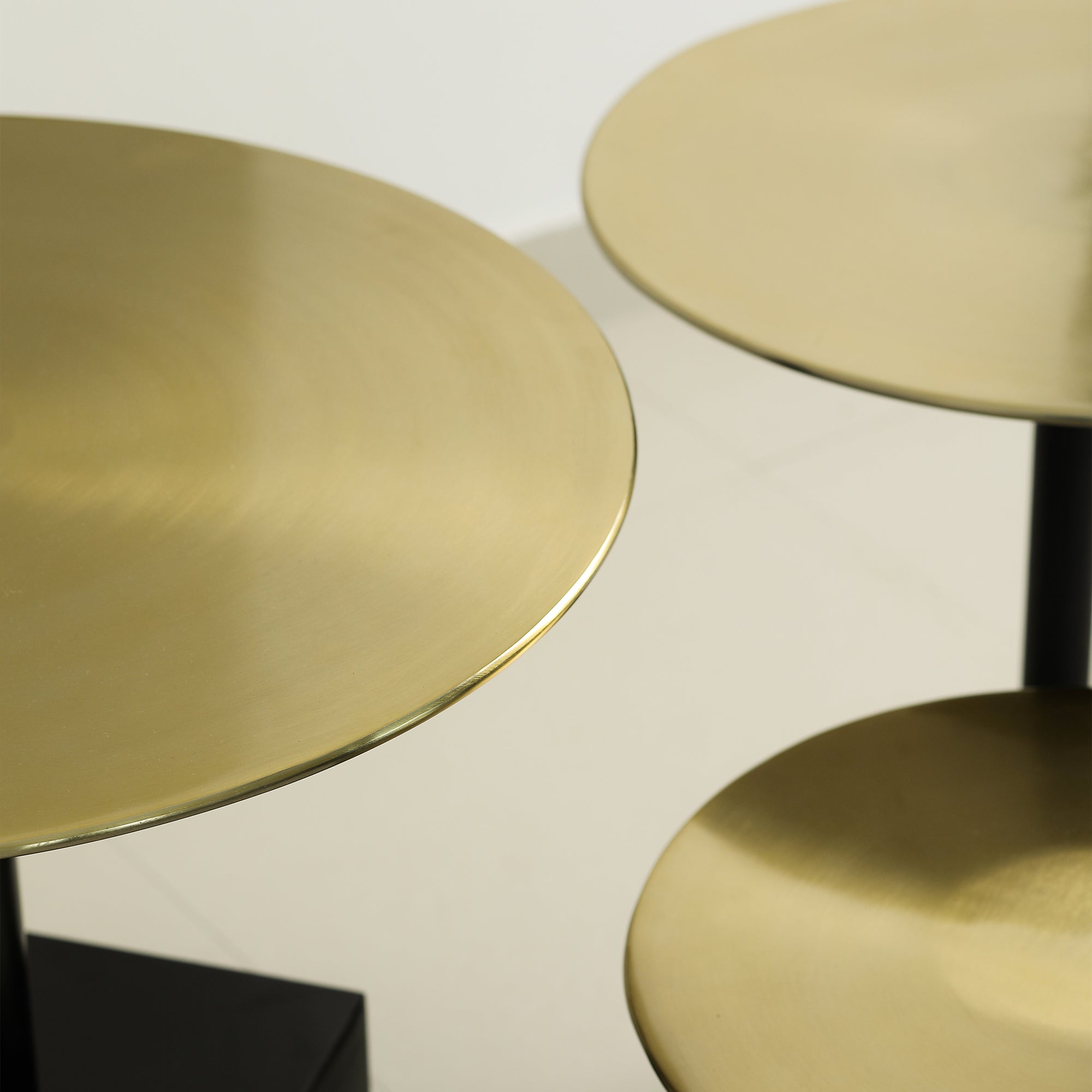 Trinity Globe Table Set of 3 Black & Gold