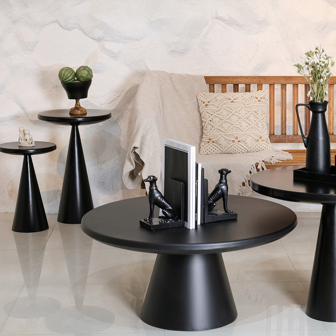 Contemporary Metal Table Black