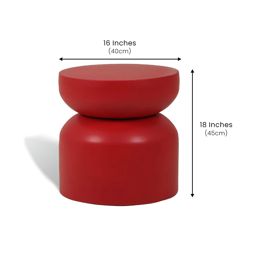 Milan Metal Table Red