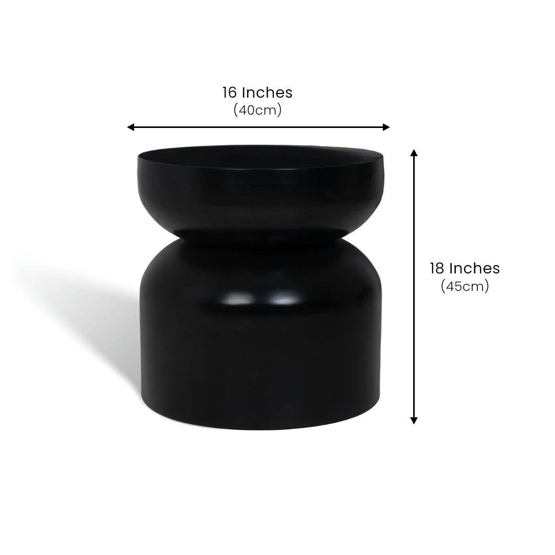 Milan Metal Table Black