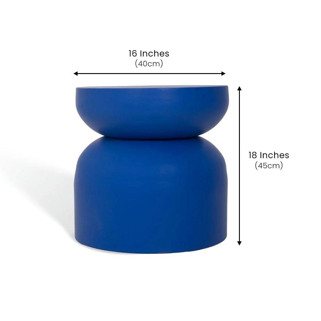 Milan Metal Table Lista Blue