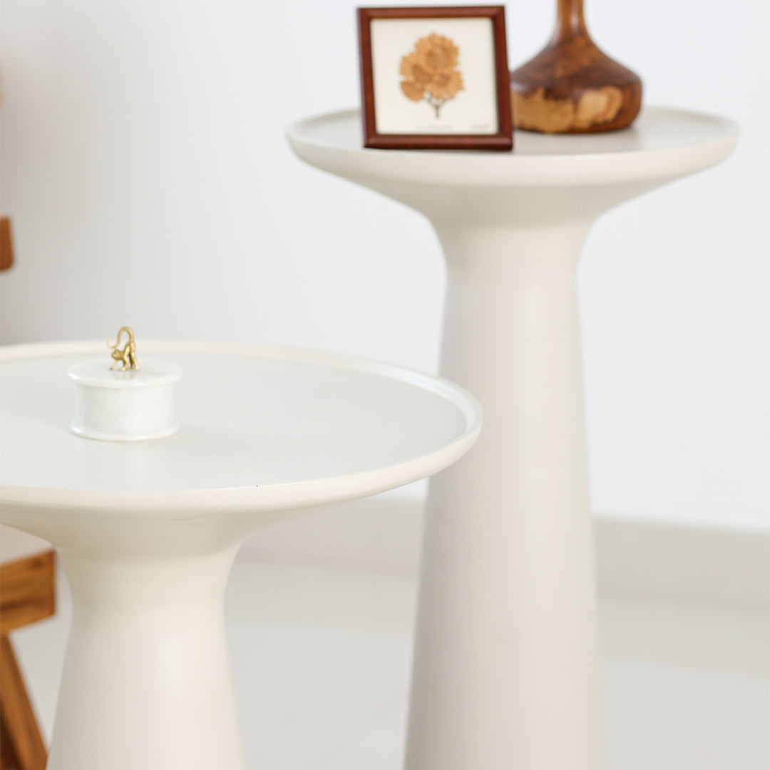 Belgrade Accent Table Set of 2 Ivory