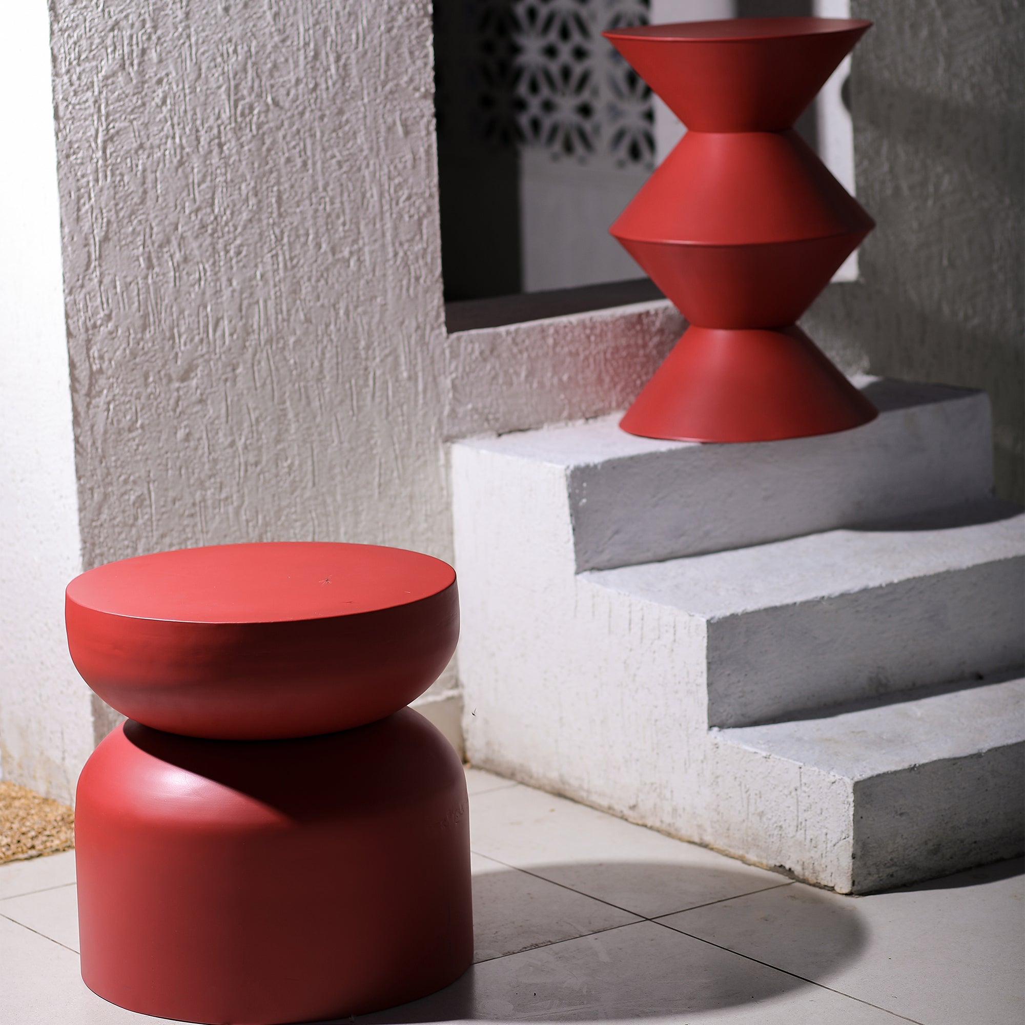 Milan Metal Table Red