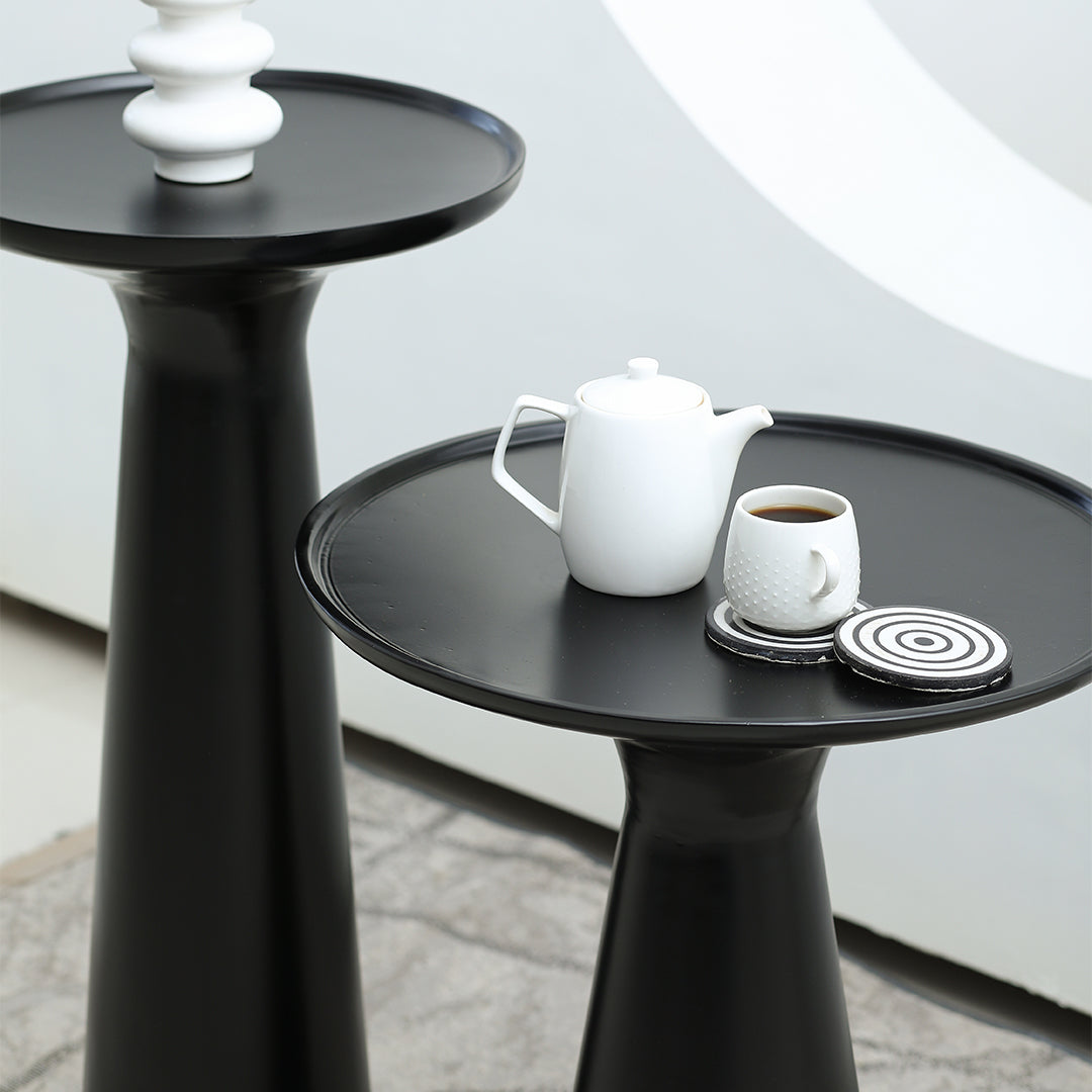 Belgrade Accent Table Set of 2 Black