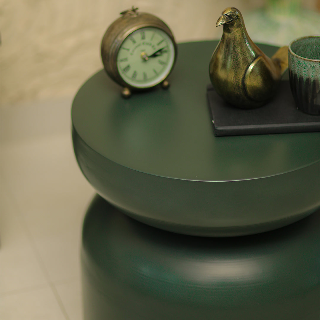 Milan Metal Table Olive Green