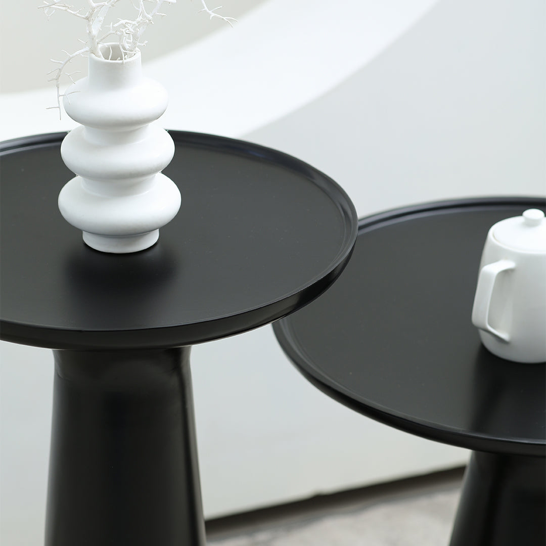 Belgrade Accent Table Set of 2 Black