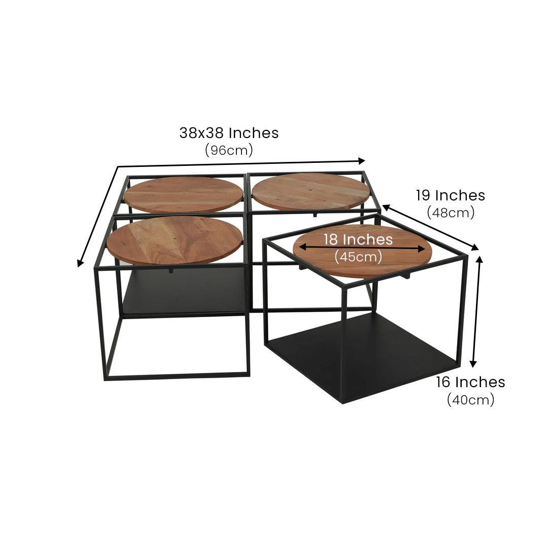 Quadruplet Coffee Table Black