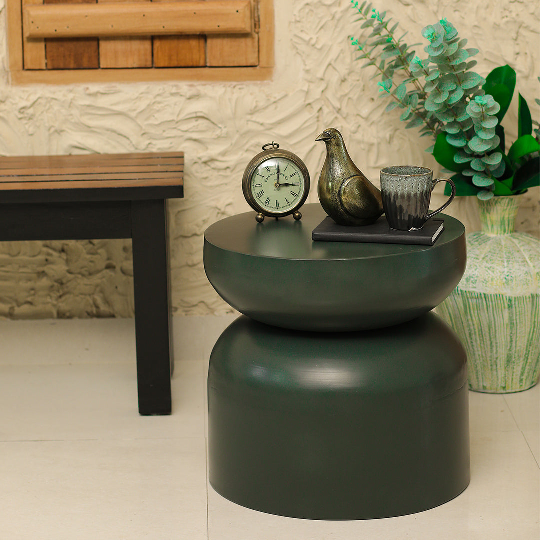 Milan Metal Table Olive Green