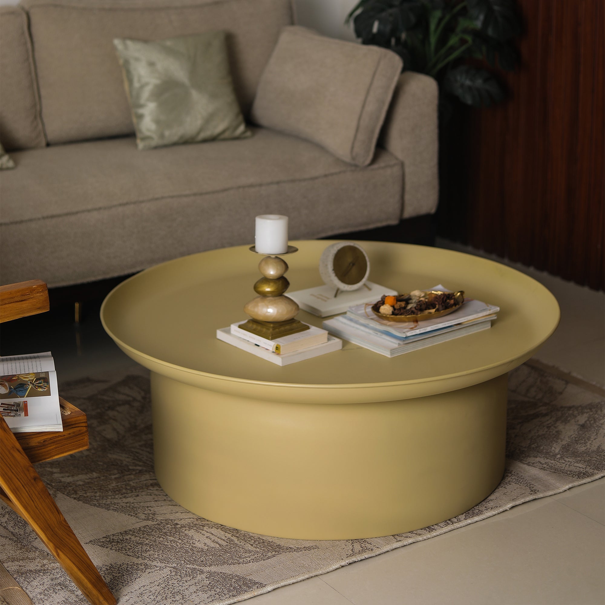 Mammoth Coffee Table Beige Large