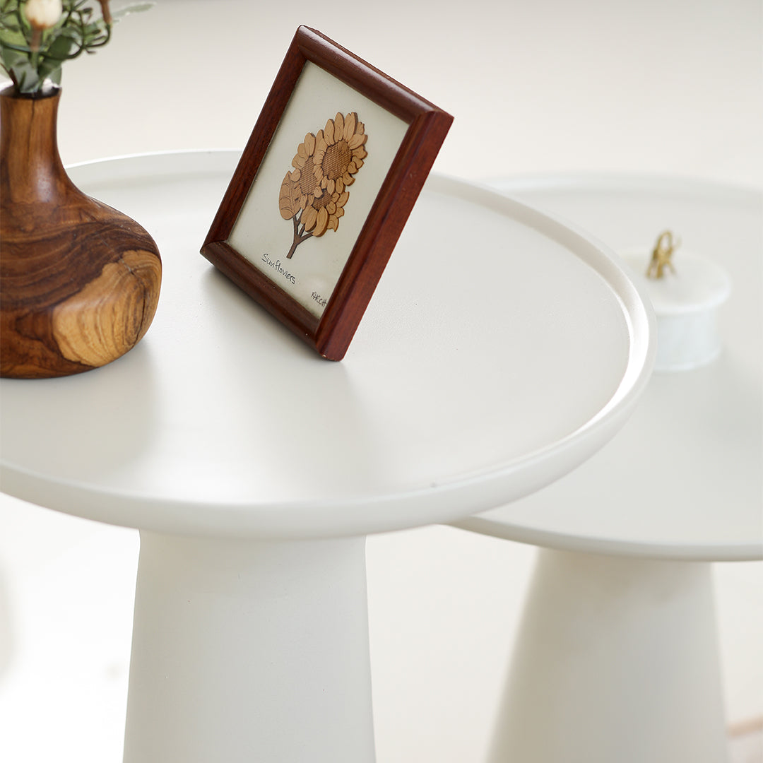 Belgrade Accent Table Set of 2 Ivory