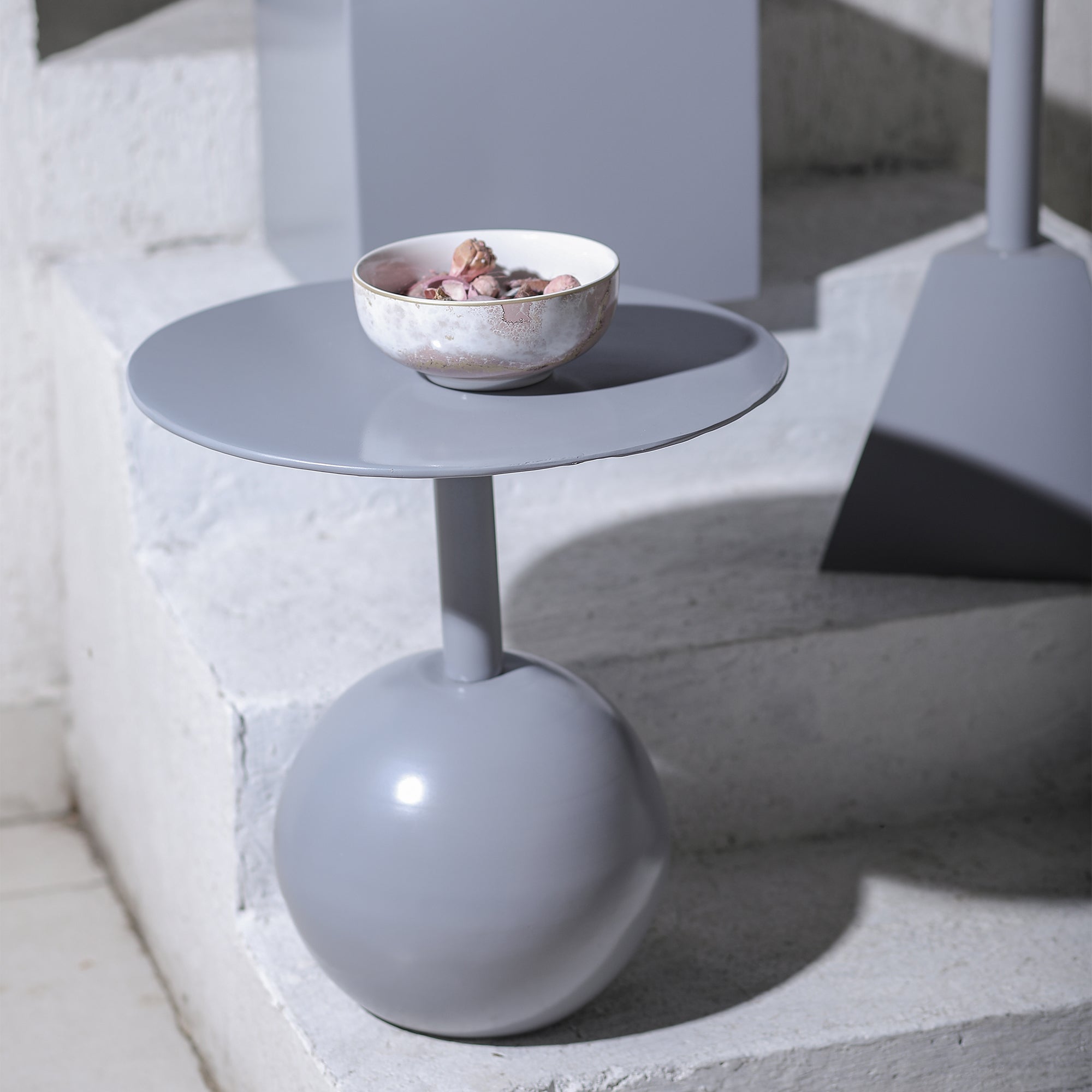 Trinity Globe Table Set of 3 Light Grey