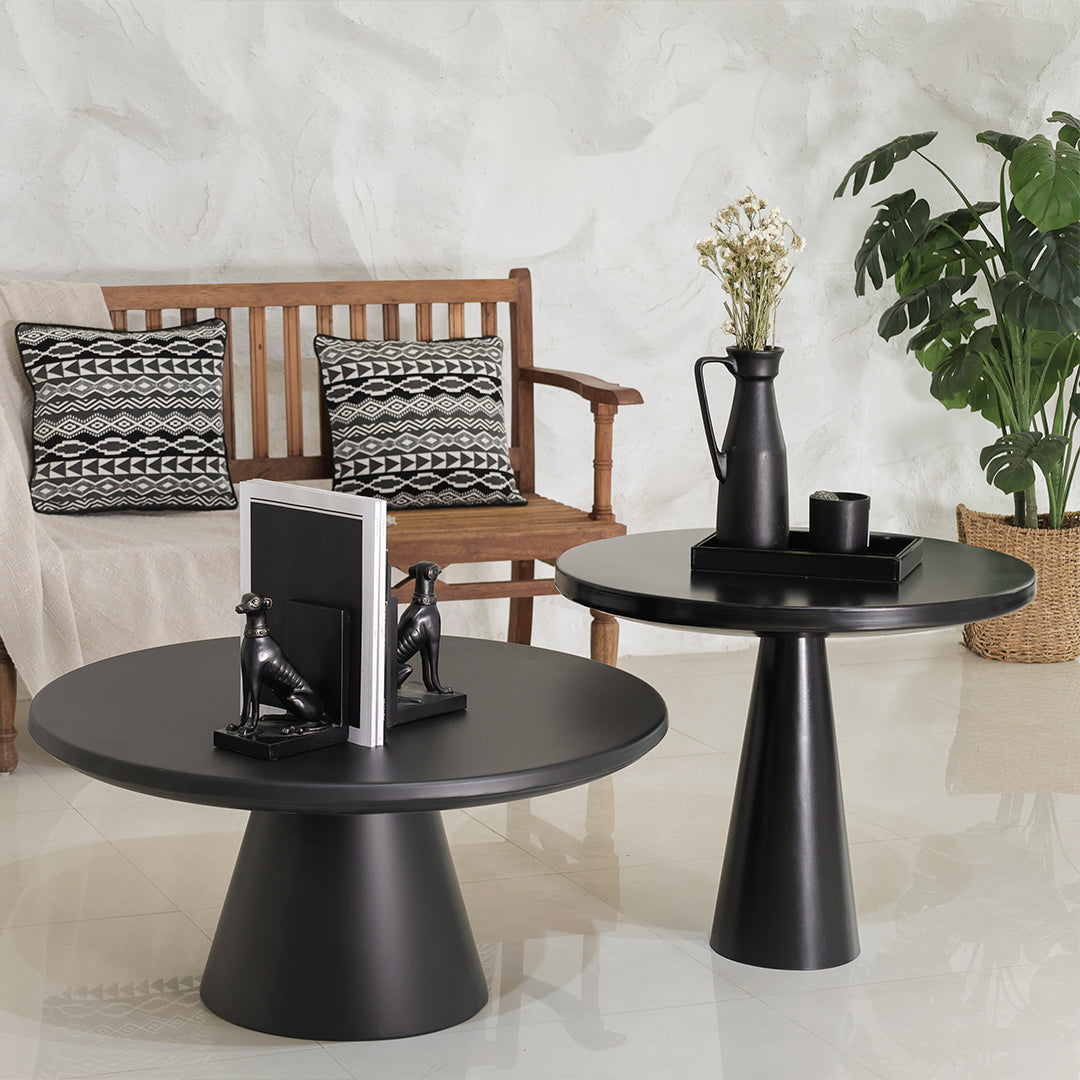 Contemporary Metal Table Black