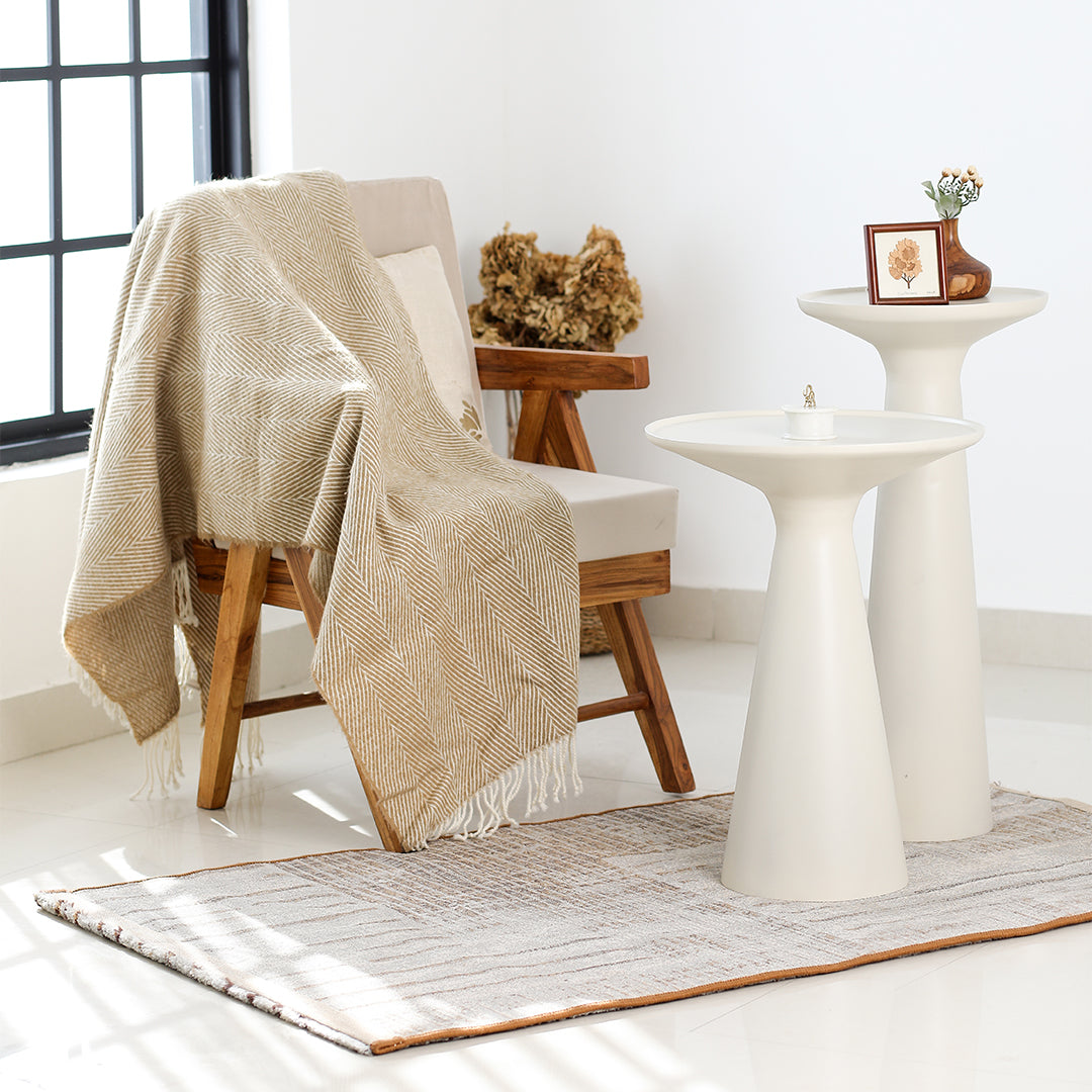 Belgrade Accent Table Set of 2 Ivory